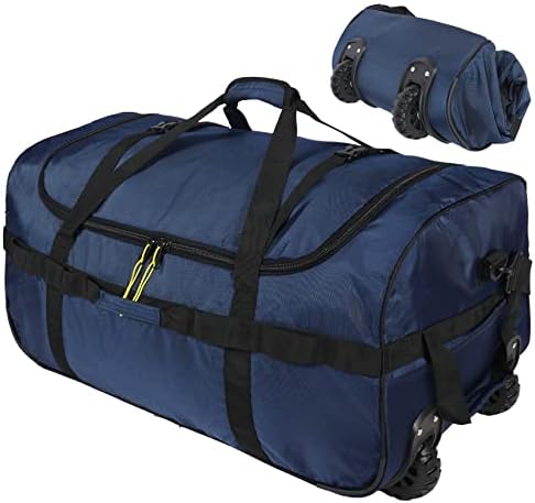 Domaker sklopiva torba za rolanje na točkovima za kampovanje, velika lagana torba sa točkićima i ručkom