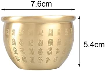 Generički kineski stil mesing feng shui bowl novac jar riže cilinder i držač tamjana blaga za kućnu kancelariju