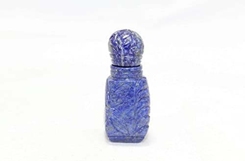 Rajasthan Gems ručno rađena bočica parfema Natural Blue Lapis Lazuli Kamena ručna graviranje LP6