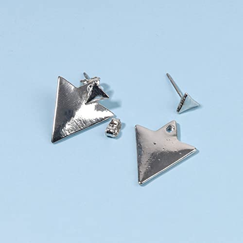Yheakne Boho Triangle naušnice naušnice srebrne geometrijske naušnice dvostrane naušnice minimalističke
