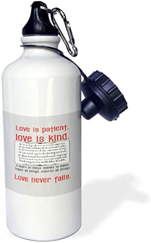 3drose ljubav je strpljiva ljubav je ljubazna Korinćanima-flaše za vodu