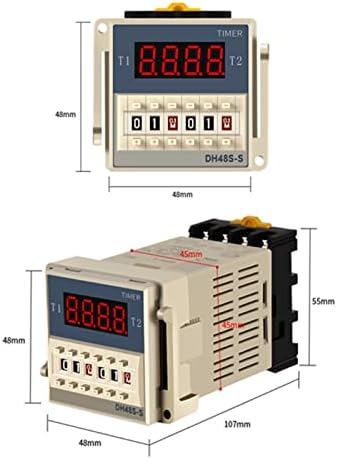 Scruby DH48S-S vremenski relej 0,1s-99H Digitalni AC 110 / 220V DC 12 / 24V Ponovni ciklus SPDT Programibilni