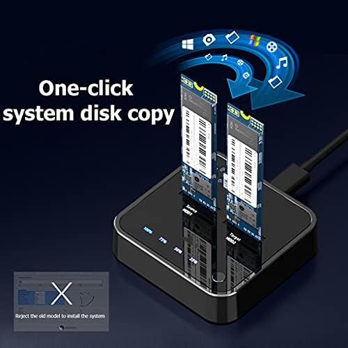 Zcmeb USB 3.1 Tip C do M. 2 dual Bay eksterni hard disk priključna stanica sa Offline klon za M2 SSD podržava
