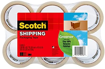 Scotch Greener Komercijalna ocjena Pakovanje pakiranje, 1,88 x 49,2 m, odlično za pakiranje, otpremu i kretanje,