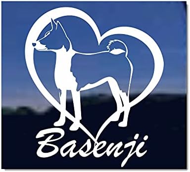Basenji Love Heart Vinil Pas Prozor Auto naljepnica