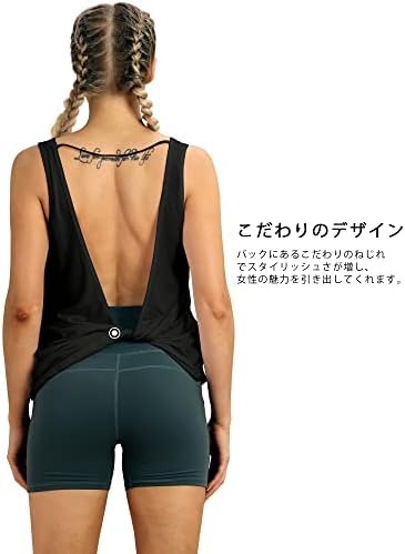 Icyzone Workout Cisterne za žene - Otvoreni leđa za prapne atletski spremnici, vrhovi joge, majice za teretane