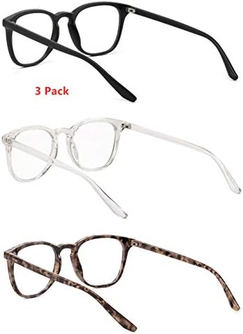 Effnny 3 Paket naočare za blokiranje plavog svjetla Anti Eyestrain ovalne naočare okvir naočare za kompjuterske