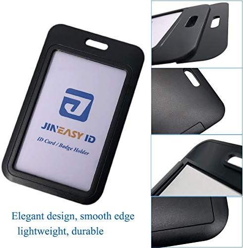 2 pakovanje vertikalnog držača značke od tvrde plastike kliznite otvoreni držač lične karte od Jineasy ID-a