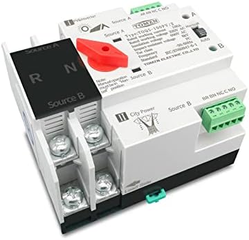 GRUNI 1pcs jednofazni Din Rail ATS za PV i Inverter dvostruki električni selektor prekidača 2p 63A 100A