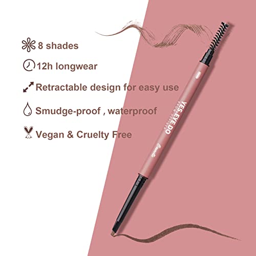 Micro olovka za obrve sa mekom četkom za Spoolie, uvlačenje preciznog punjenja obrva & olovka za definisanje,