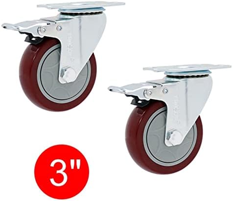 Gande 3 inčni Srednji tip PVC usmjereni kotači kotača sa kočnicom Noseći zvuk Industrijski kotači 2pcs